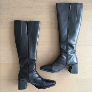 Vagabond Hedda Black Leather Tall Knee-High Boots